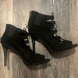 Jennifer Lopez Black Cutout Heels